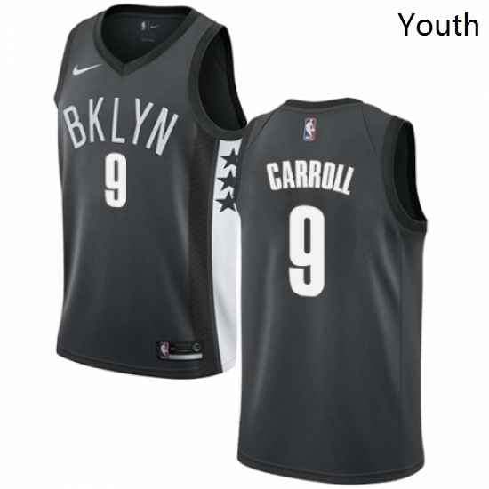 Youth Nike Brooklyn Nets 9 DeMarre Carroll Authentic Gray NBA Jersey Statement Edition